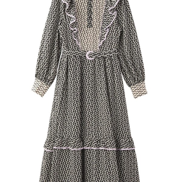 チュニックニットロングワンピース